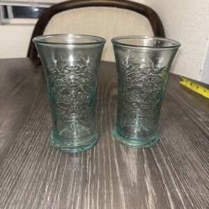 Coca Cola San Miguel Authentic 100% Recycled Glass Green Set Of 2